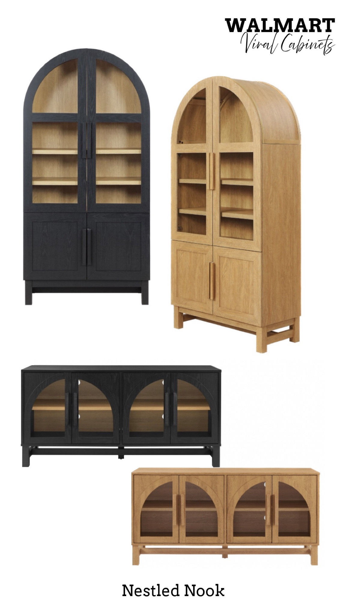 Viral Walmart Arched cabinet and TV cabinet are both back in stock in the color Light Honey!



#LTKHome