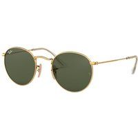 Ray Ban Round flat lenses Unisex Sunglasses Lenses: Green, Frame: Gold - RB3447N 001 50-21 | Ray-Ban UK