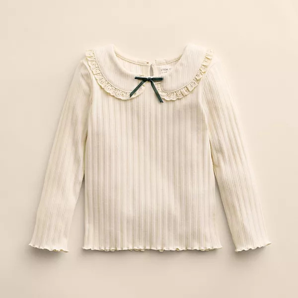 Baby & Toddler Girl Little Co. by Lauren Conrad Collared Rib Tee | Kohl's