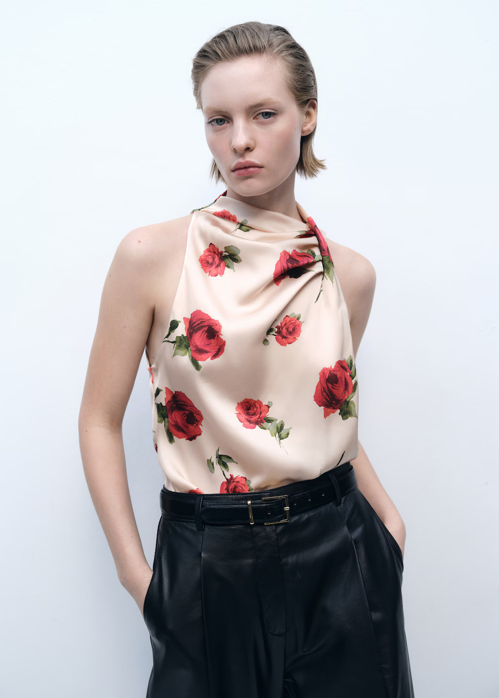 Satinbluse mit Blumenmuster - Damen | MANGO Deutschland | Mango EU