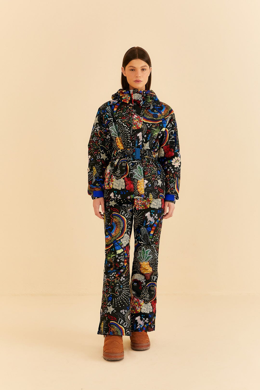 Black Borogodo Ski Jacket | FarmRio (US)