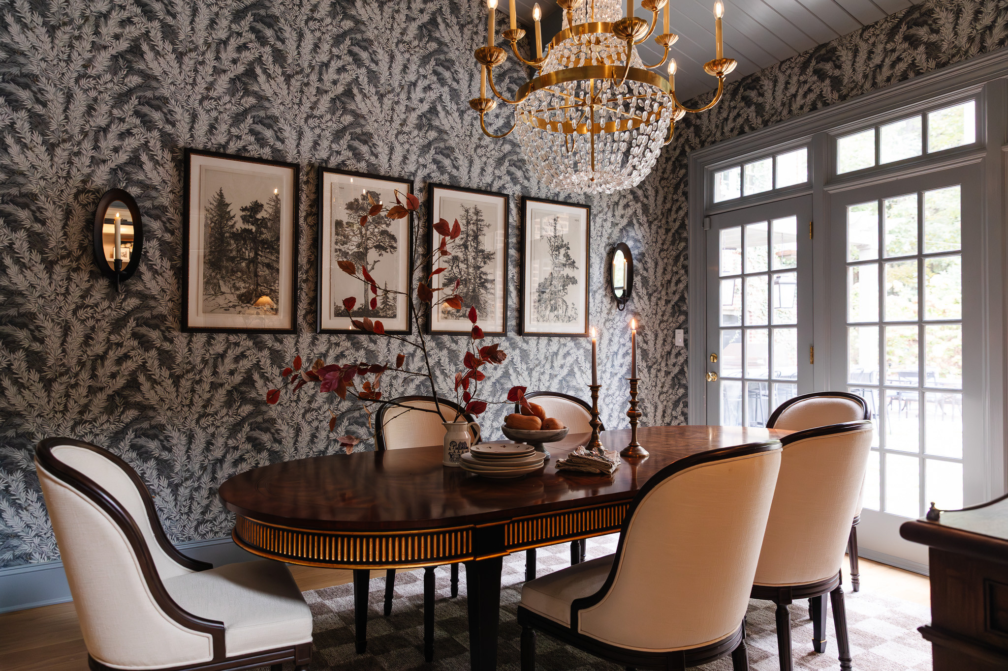 We get asked all the time about these tree prints in the dining room. Ours originally came framed from Stoffer Home (no longer sold) but you can buy the prints to print and frame from Etsy. Linked all 4! 

 #LTKHome