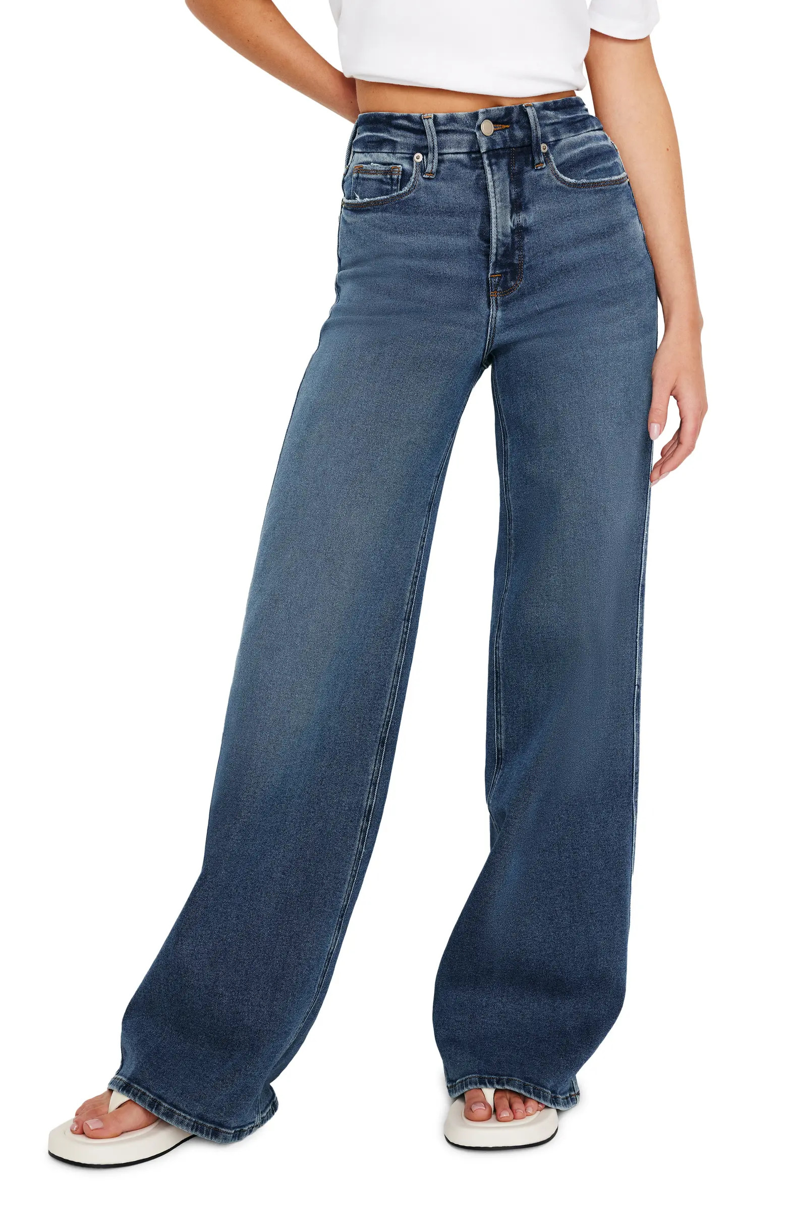Good American Good Skate Straight Leg Jeans | Nordstrom | Nordstrom