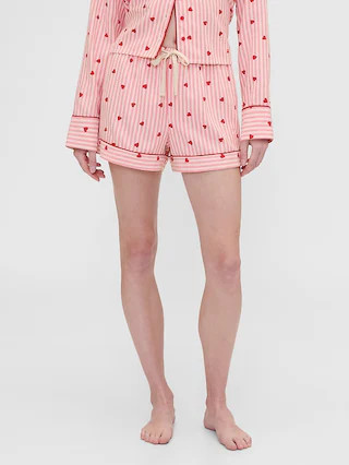 Gap × Summer Fridays Flannel Hearts PJ Boxer Shorts | Gap (US)