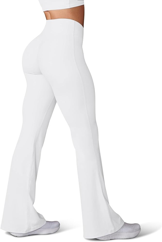 HEGALY Women's Flare Yoga Pants - Crossover Flare Leggings Buttery Soft High Waisted Workout Casu... | Amazon (US)