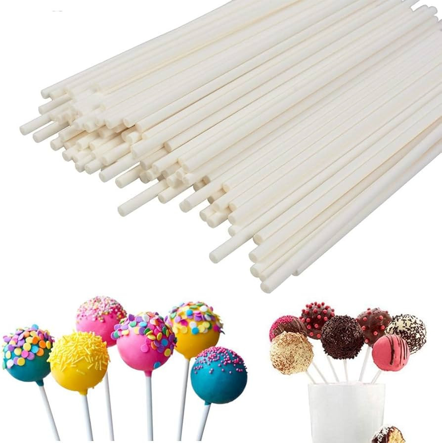 COOLAKE Lollipop Sticks Cake Pop Sticks 100 Pack 6 Inch Candy Making Sucker Sticks for Cake Toppe... | Amazon (US)