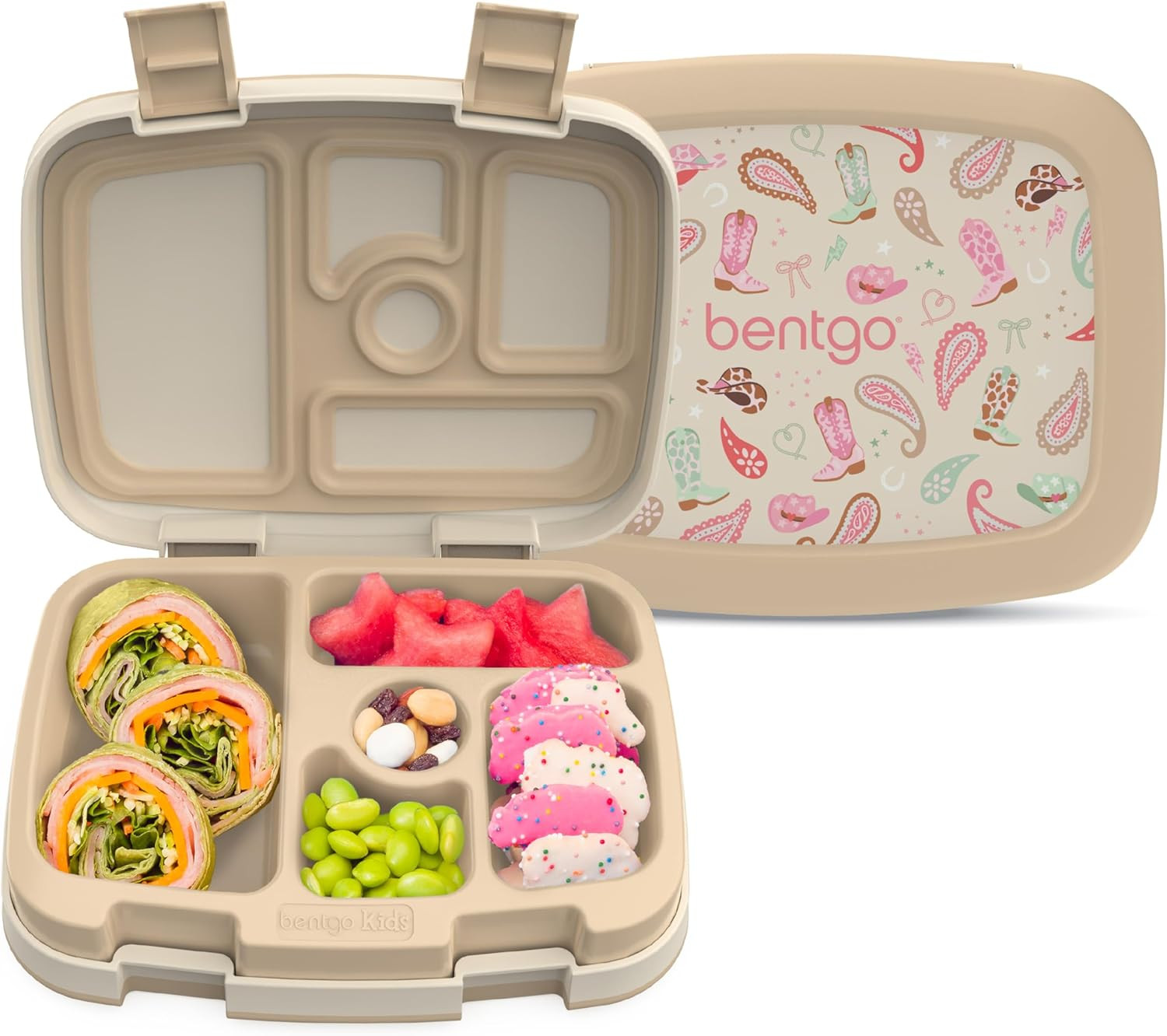 Bentgo Kids Prints Leak-Proof 5-Compartment Bento-Style Kids Lunch Box | Ideal Portion Sizes for ... | Amazon (US)
