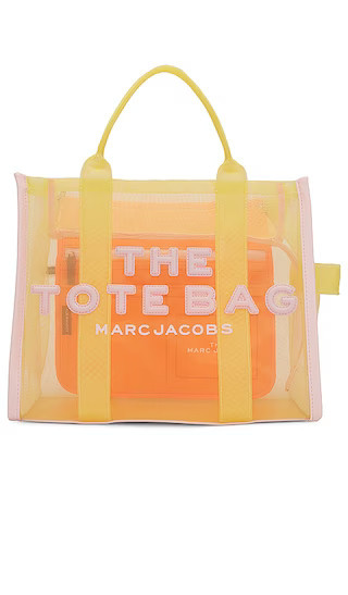The Colorblock Mesh Medium Tote Bag in Yellow Multi | Revolve Clothing (Global)