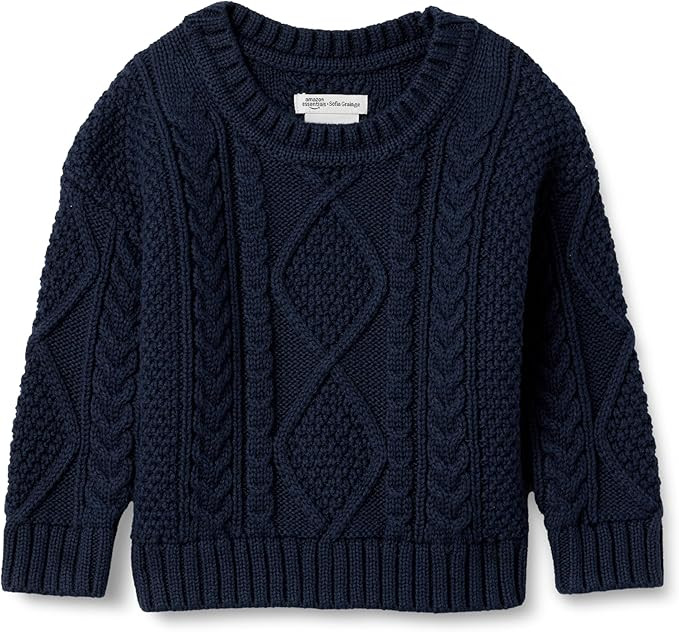 Amazon Essentials Unisex-Baby Cable Crewneck Sweater | Amazon (US)