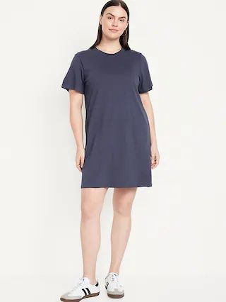 Crew-Neck Mini T-Shirt Dress | Old Navy (US)