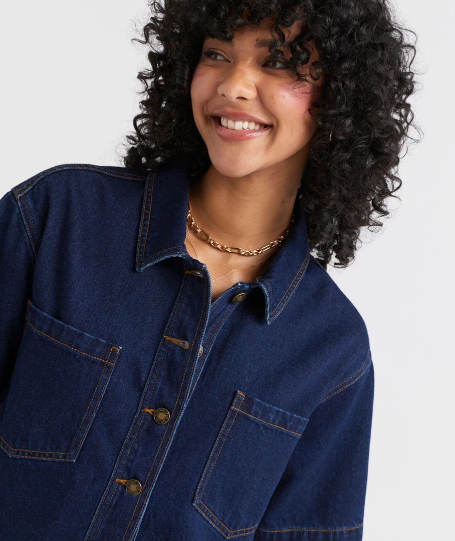 OSCAR SHORT SLEEVE DENIM SHIRT | Sportsgirl