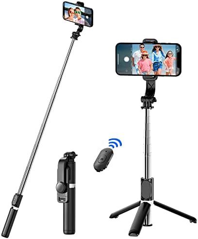 Selfie Stick Tripod, All in One Extendable & Portable iPhone Tripod Selfie Stick with Wireless Remot | Amazon (US)