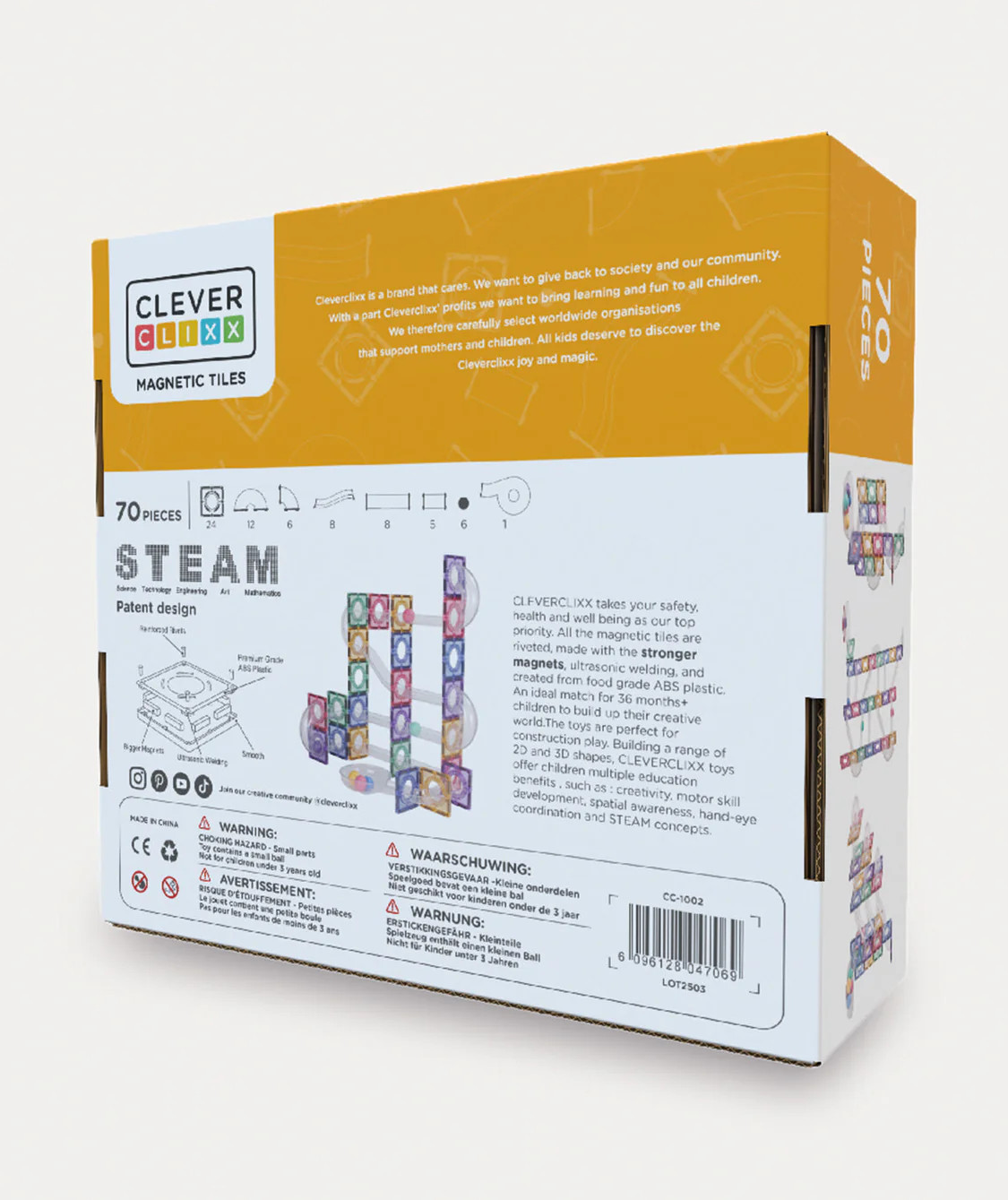 Cleverclizz Ball Run Creative Pack Pastel 70 Pieces | Baby Mori