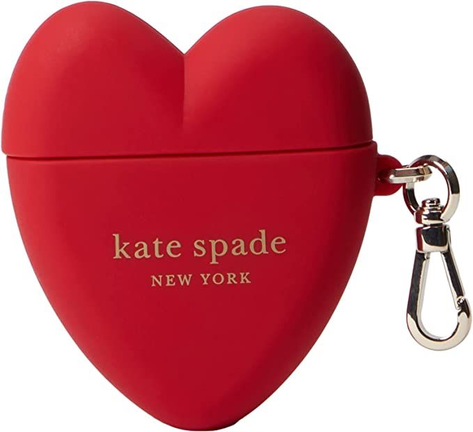 Kate Spade New York Silicone Heart 3-D Airpod Case Red One Size | Amazon (US)