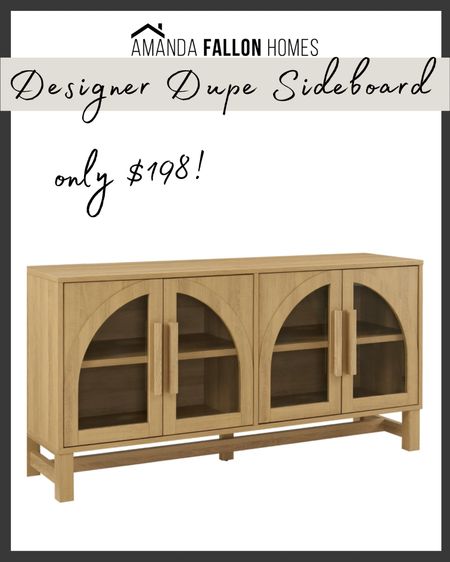 This gorgeous arched sideboard is only $198!! it is a total designer dupe!! The light wood tone finish is back in stock for the moment! Comes in black also.

#Sideboard #Walmart #Walmarthome #Console #TVConsole #MediaCenter #cabinet #ConsoleTable #Buffet

#LTKhome #LTKMostLoved