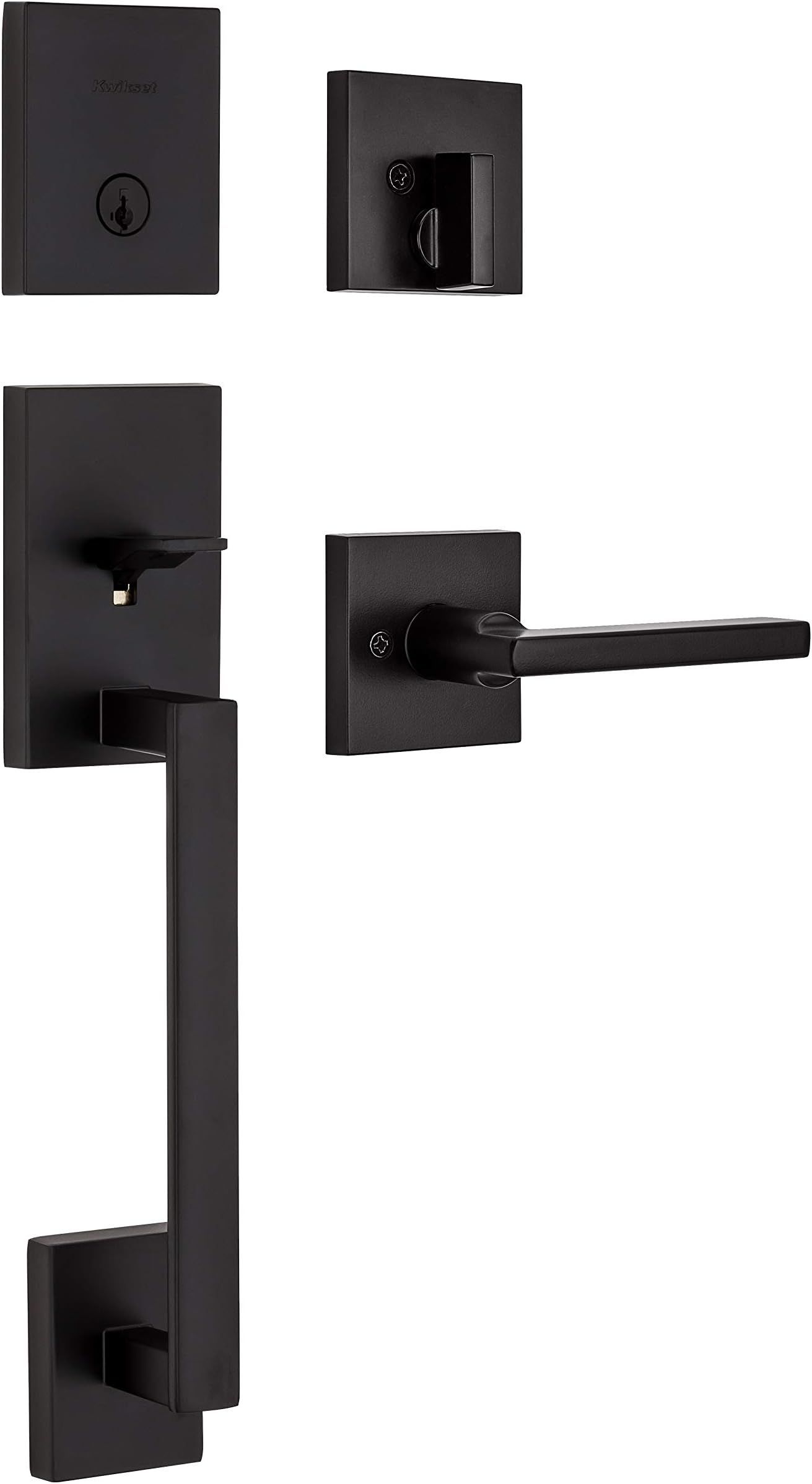 Berlin Modisch HandleSet Front Door Entry Handle and Deadbolt Lock Set Slim Square Single Cylinder D | Amazon (US)