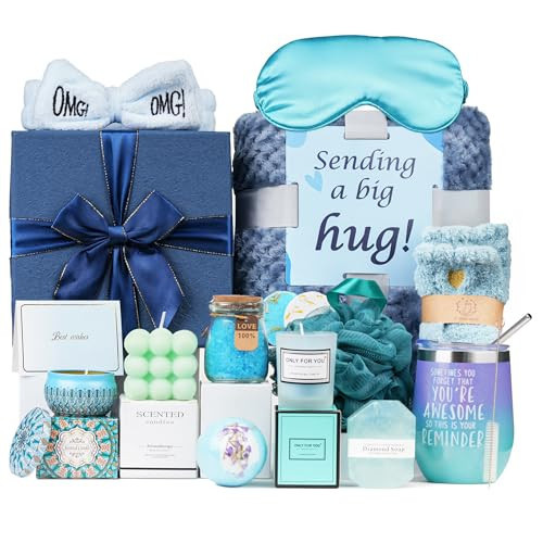Get Well Soon Gift Set for Women – 18 Pcs Spa Care Package, Relaxing Spa Gifts, Mother´s Day Gift Box – Relaxation Gift Basket for Mom, Wife, Best Friend – After Surgery Self Care | Amazon (US)