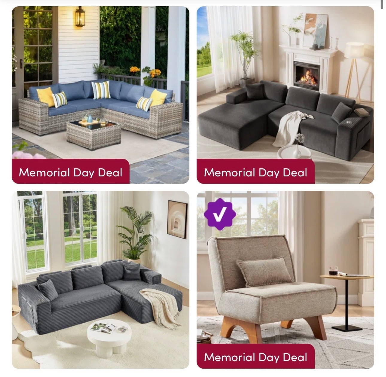 Memorial Day Deals @Wayfair 

home decor
patio furniture 
sale alert
home accents

#LTKSaleAlert #LTKHome