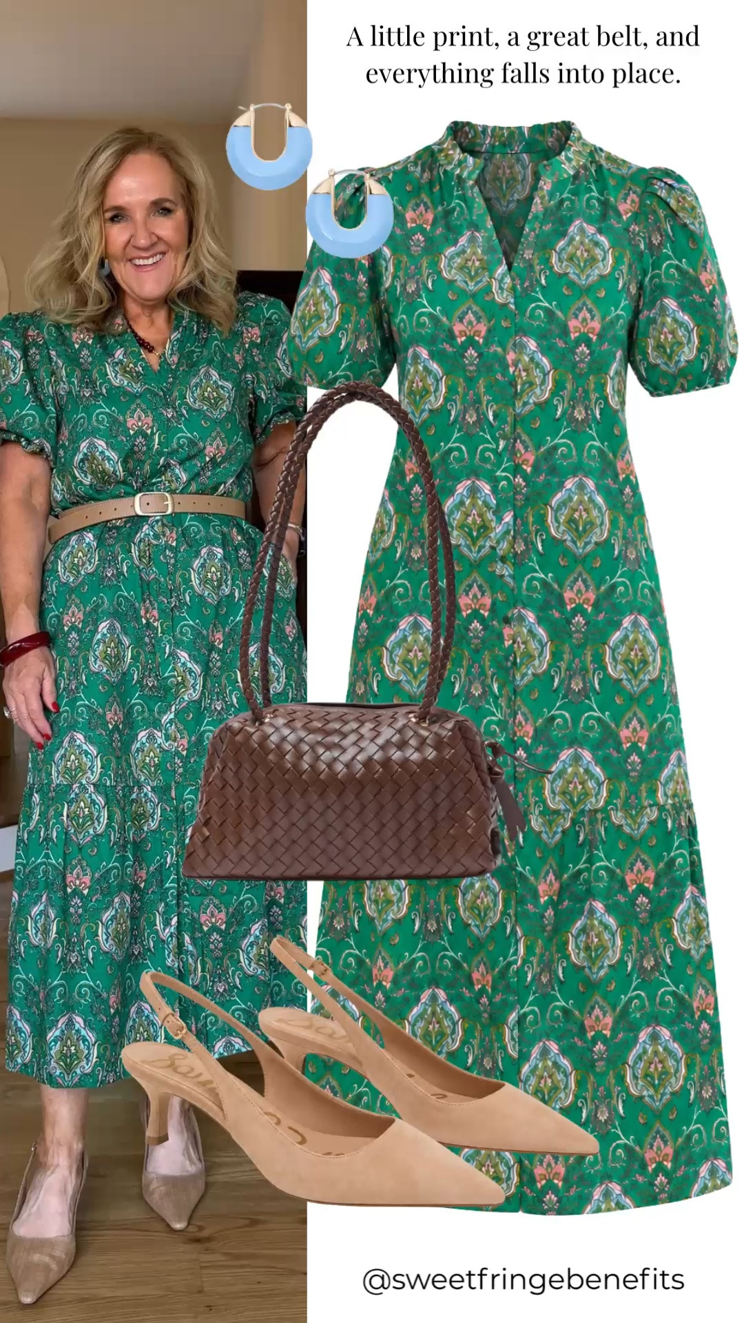 The print on this dress is so pretty, and the little belt really pulls the whole look together. I’m wearing a medium, and I love how the simple shape lets the print do the talking.

#LTKgrwm #LTKdayinmylife #LTKootd
