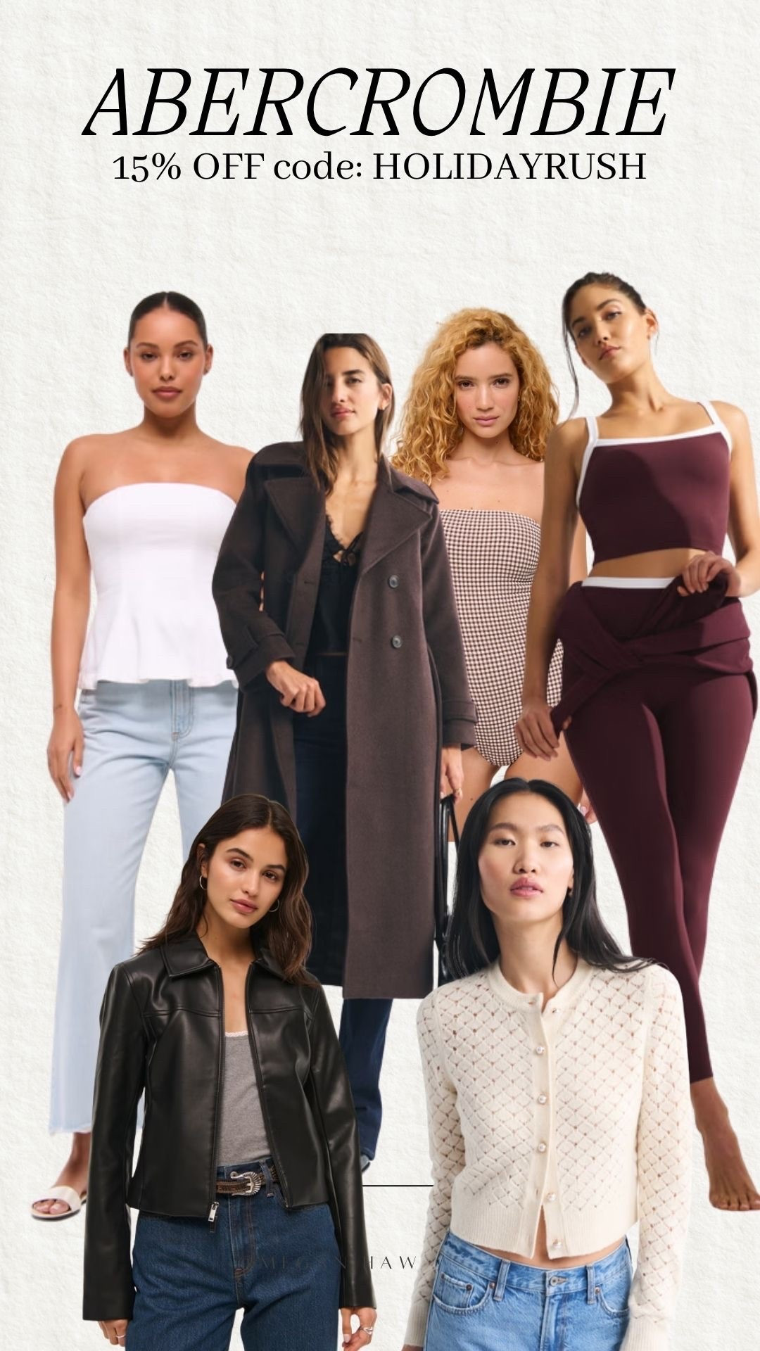 My Abercrombie favorites that you can get for 15% off with the code HOLIDAYRUSH. It can be stacked with other codes in on top of sale prices! 🙌🏻

#LTKMidsize #LTKSaleAlert #LTKHoliday