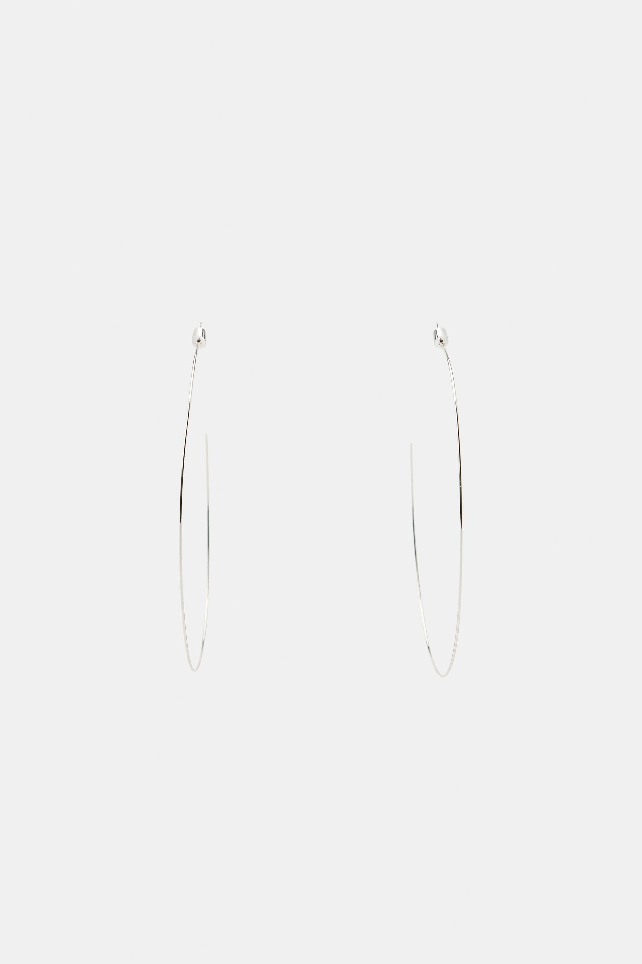 THIN MAXI HOOP EARRINGS | Zara US