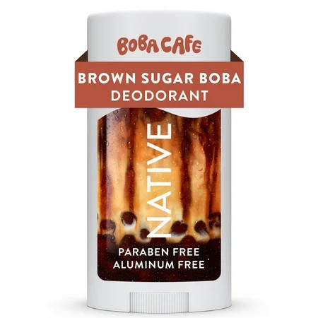 Native Aluminum Free Deodorant, Limited Edition Brown Sugar Boba, 72 Hour Odor Protection, for Women and Men, Boba Café, 2.65oz | Walmart (US)