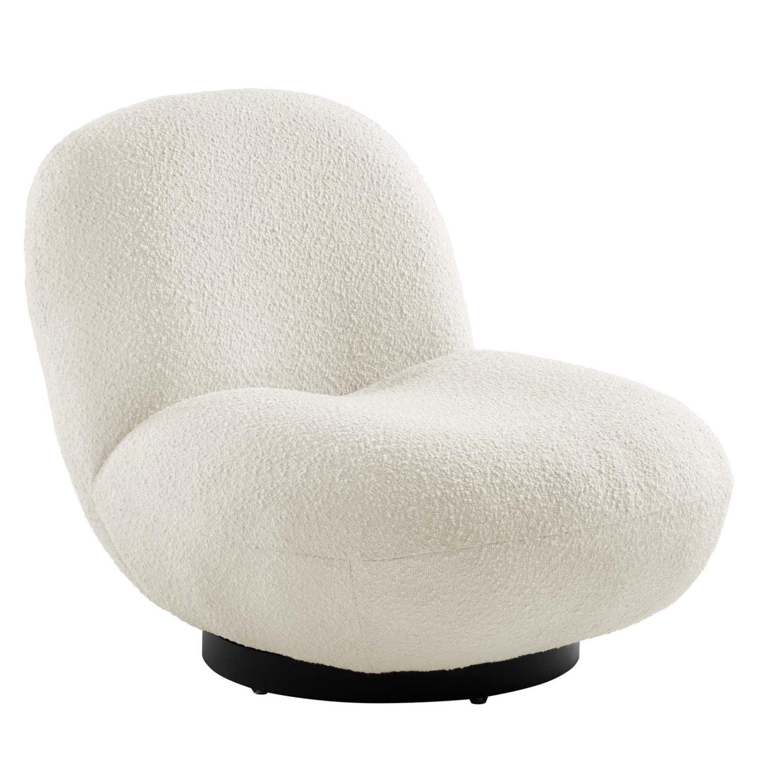 Modway Kindred Fabric Swivel Chair with Black Ivory Finish EEI-5486-BLK-IVO | Amazon (US)