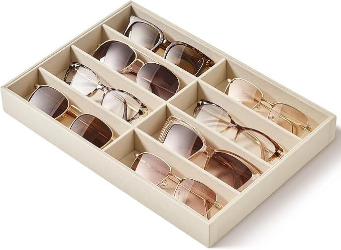 pickpiff Drawer Sunglass Organizer & Display Tray: 1 Pcs 8 Grids Velvet Scratch-Free Eyeglasses C... | Amazon (US)