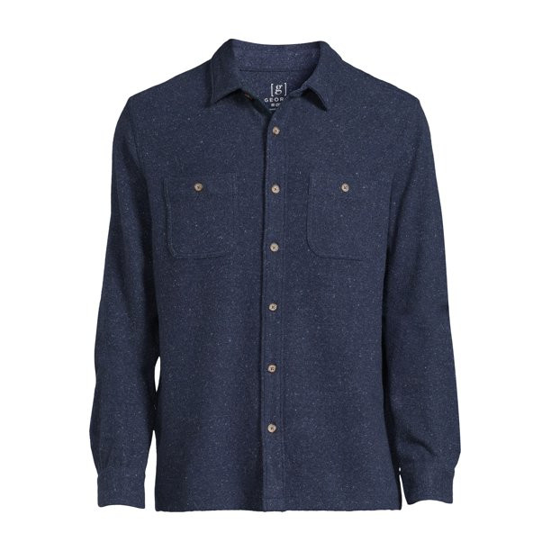 George Men's Long Sleeve Over Shirt, Sizes S-3XL | Walmart (US)
