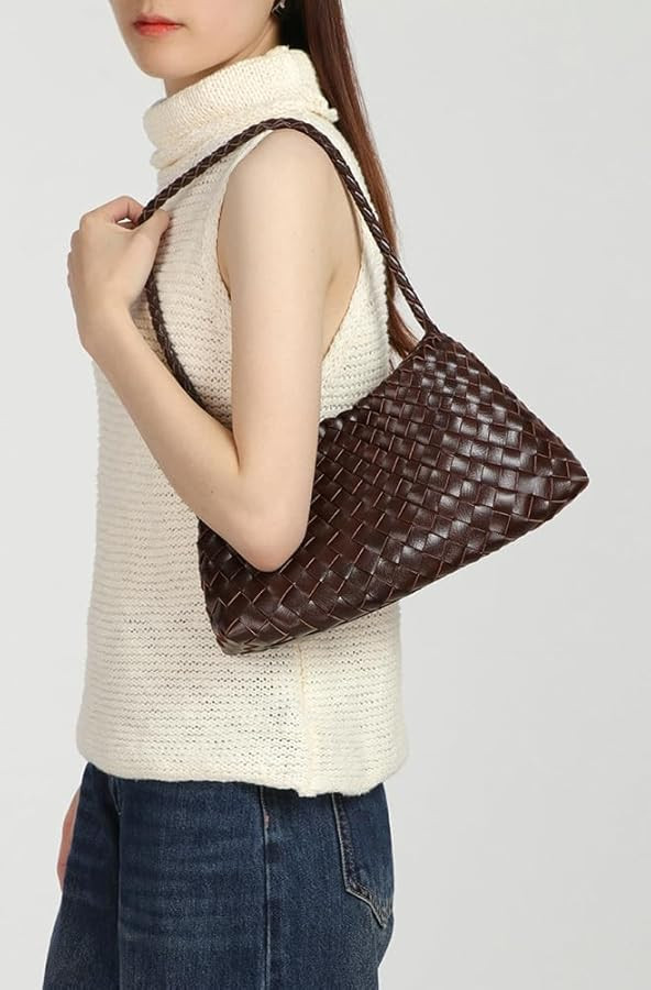 Woven Hobo Bags for Women Suede Woven Tote Bag Trendy Bucket Purse Underarm Shoulder Bag Vintage ... | Amazon (US)