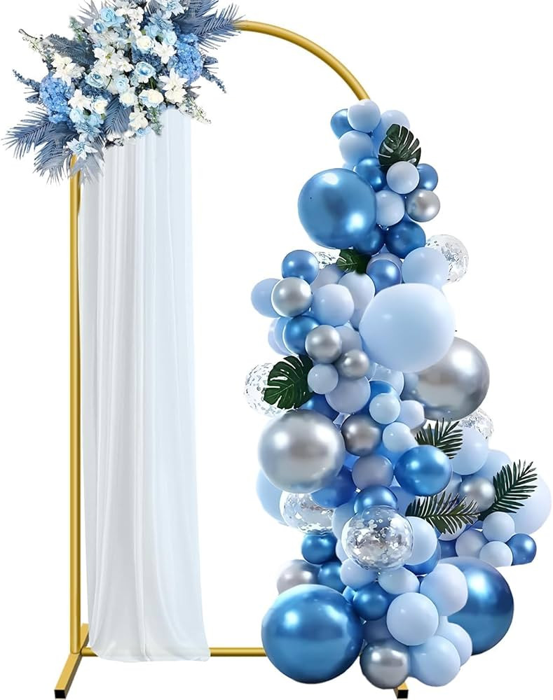 7.2 ft Arch Backdrop Stand, Metal Balloon Arch Stand, Stable Wedding Arched Frame with Square Bas... | Amazon (US)