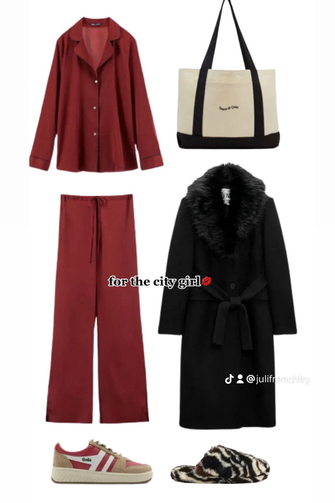Elevated PJs outfit for the city girl💋 (PJs, coat, and sneakers from Zara!)

#LTKSeasonal #LTKHoliday #LTKGiftGuide