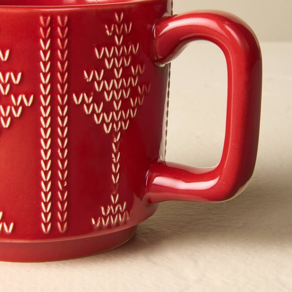 Set of 2 14oz Holiday Mug Fairisle Green/Red - Hearth & Hand™ with Magnolia | Target