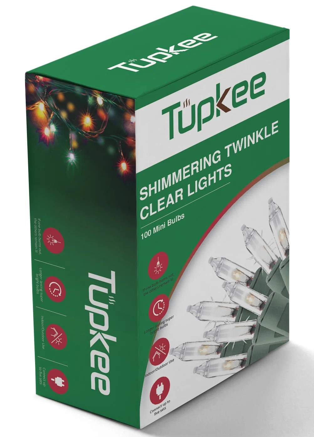 Christmas Shimmering Twinkle Lights – 1 Set of 100 Bulbs (12 Twinkling), Indoor/Outdoor | Wayfair North America