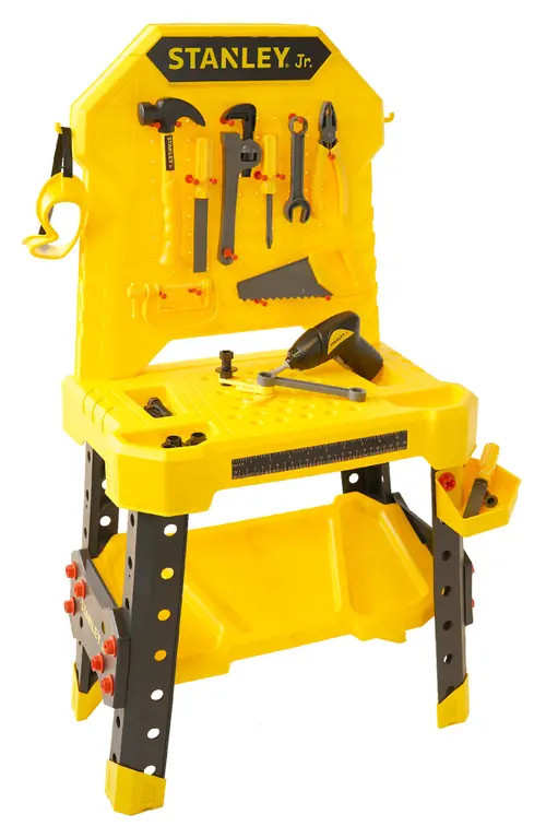 Stanley Jr. 19-Piece Toy Work Bench & Tools Set in Yellow at Nordstrom | Nordstrom