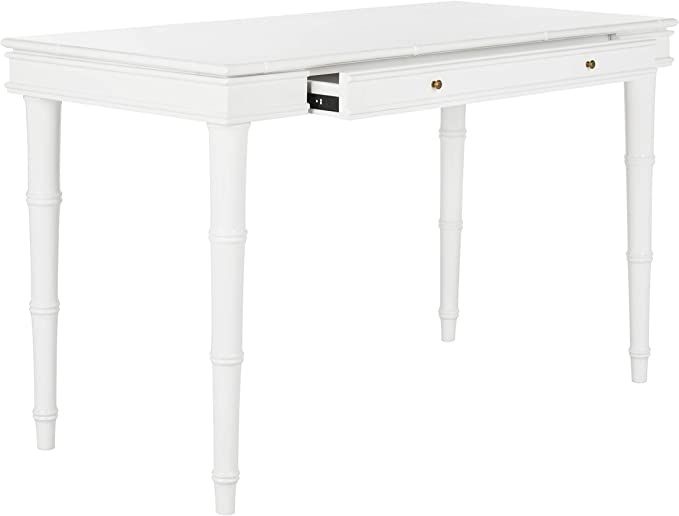 Safavieh Home Office Noely Modern Coastal White 1-drawer Writing Desk | Amazon (US)