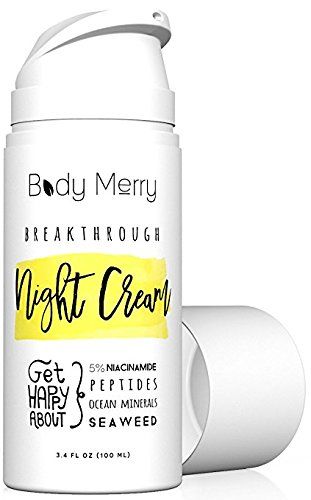 Body Merry Breakthrough Night Cream - Anti Aging Face Moisturizer w Niacinamide + Peptides + Hyal... | Amazon (US)