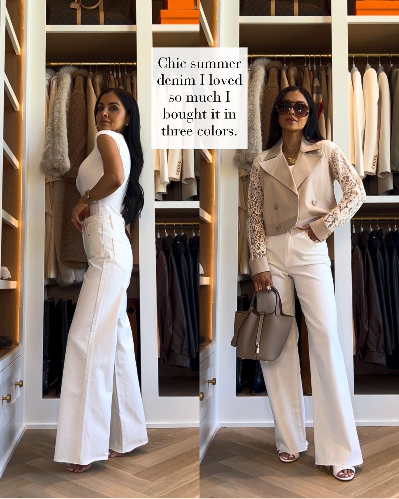 The jeans that look good on everyone - Paige Anessa Jeans in the new ecru wash 
Wearing a 24 
L’agence lace jacket
Zara white tee 
Steve Madden white heels run TTS

#LTKmomlife #LTKootd #LTKOver40
