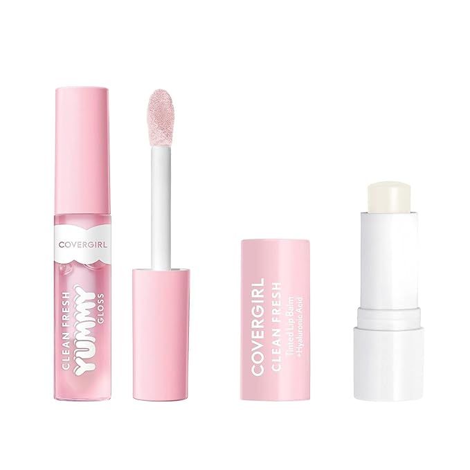 Covergirl Clean Fresh Yummy Gloss, Let's Get Fizzical & Clean Fresh Tinted Lip Balm, Clear as Cry... | Amazon (US)
