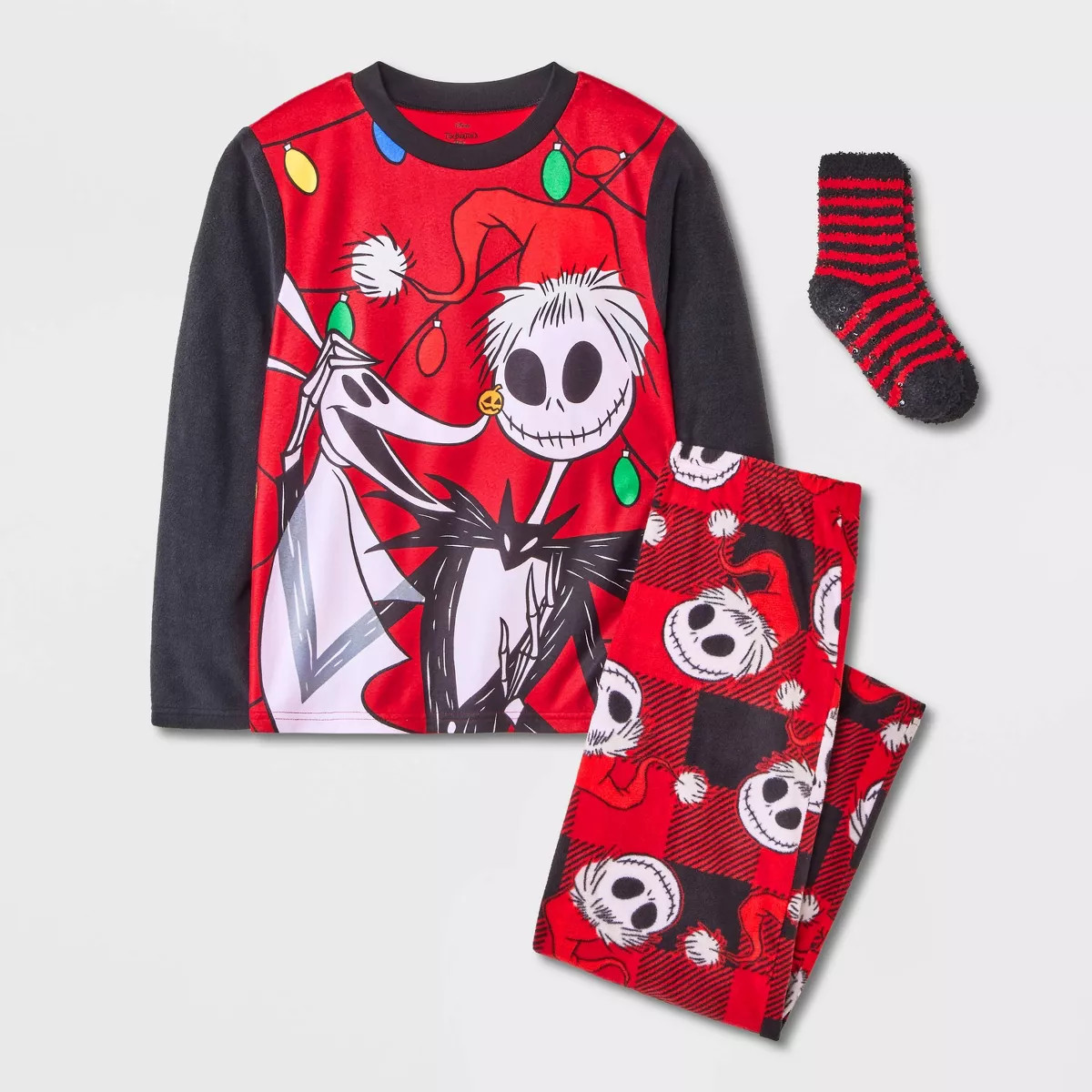 Boys' 2pc The Nightmare Before Christmas Jack Skellington Oogie Boogie Cozy Pajama Set with Socks... | Target