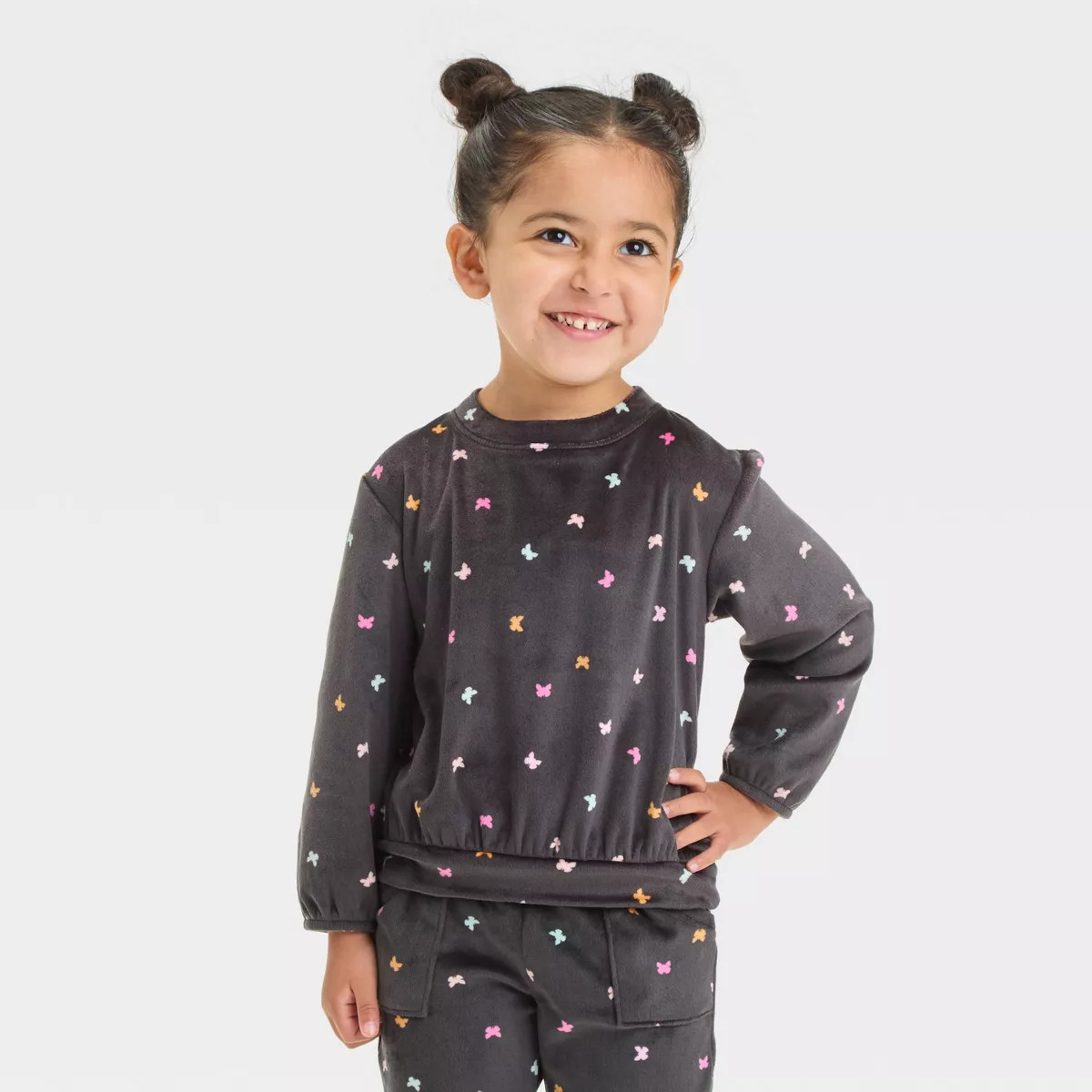 Toddler Girls' Printed Velour Sweatshirt - Cat & Jack™ | Target