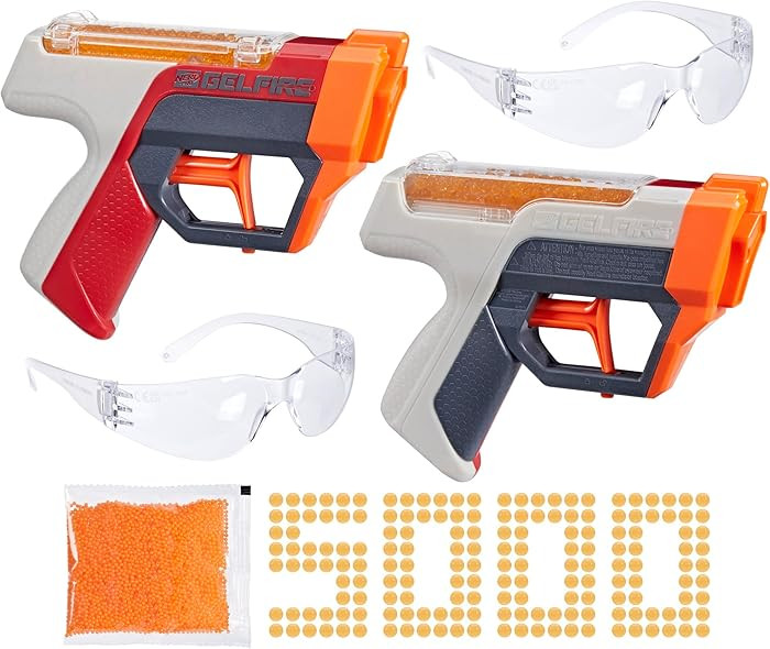 Nerf Pro Gelfire Dual Wield Pack, 2 Blasters, No-Prime Firing, 5000 Gelfire Rounds, 2X 100 Round ... | Amazon (US)