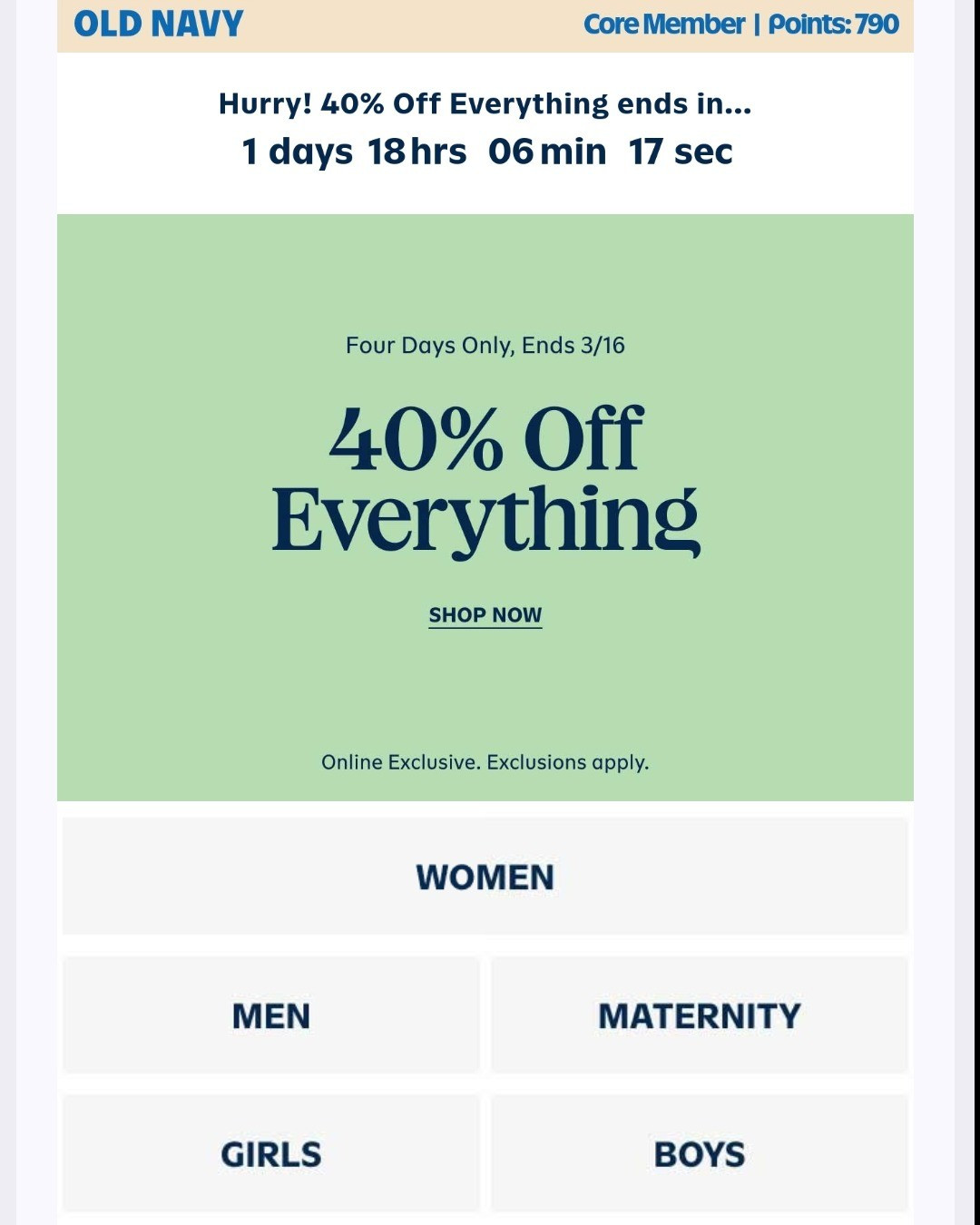 40% off EVERYTHING right now

#LTKSpringSale #LTKKids #LTKBaby