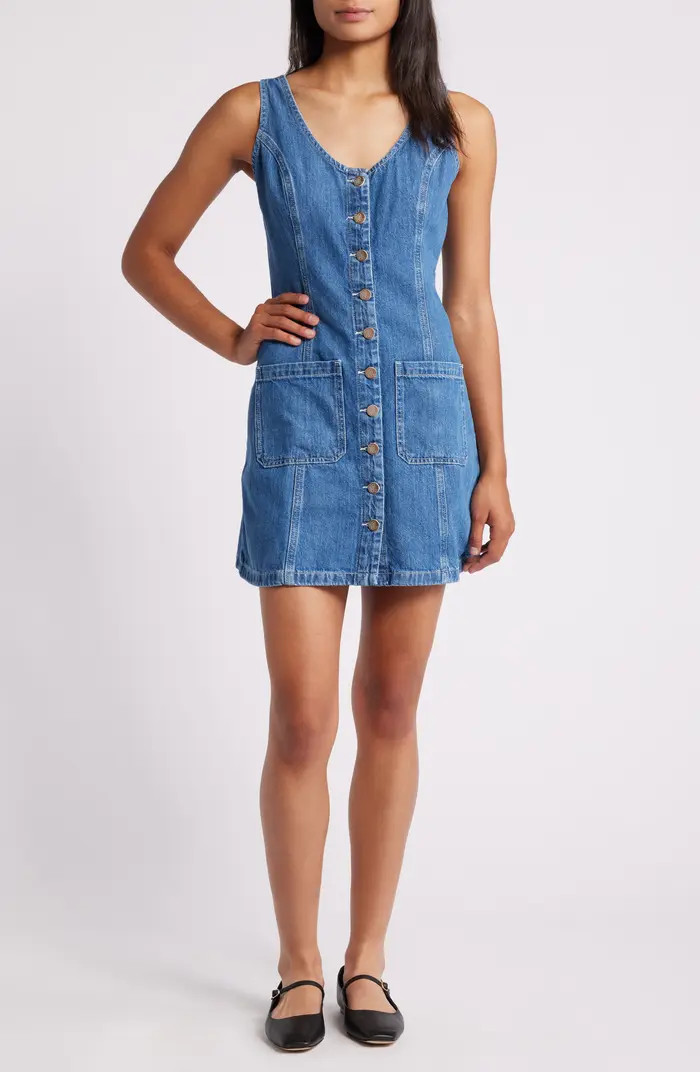 Marine Layer Daisy Sleeveless Denim Minidress | Nordstrom | Nordstrom