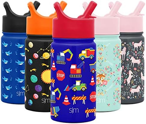 Simple Modern 14oz Summit Kids Water Bottle Thermos with Straw Lid - Dishwasher Safe Vacuum Insul... | Amazon (US)