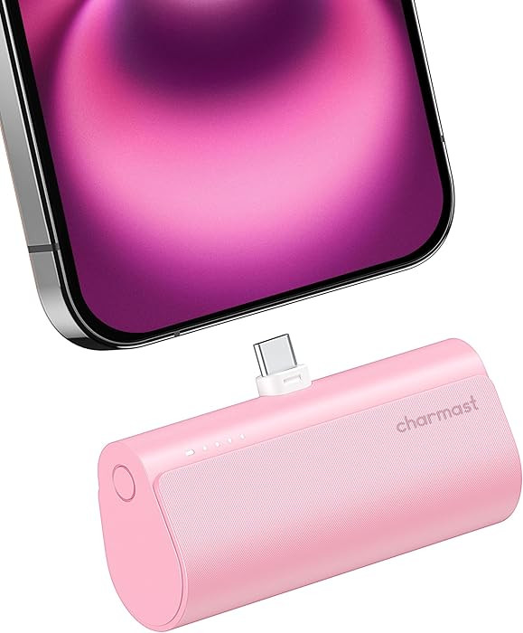 charmast Portable Charger USB C for iPhone 17/16/15, 5000mAh Fast Charging Power Bank with Built-... | Amazon (US)
