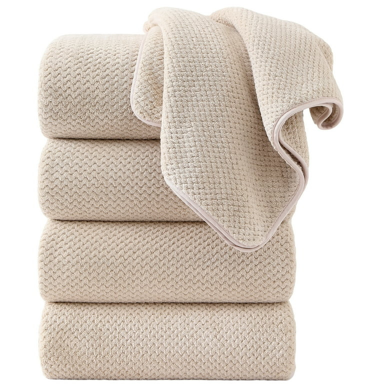Jessy Home 4 Pack Towel Set Oversized Bath Sheet Towels 600 GSM Ultra Camel Bath Towels | Walmart (US)