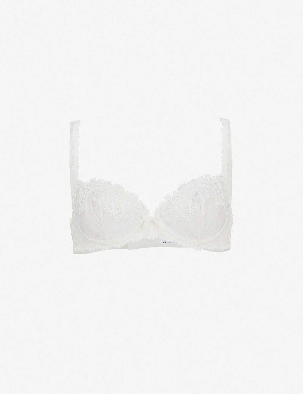 Wish stretch-tulle and lace underwired half-cup bra | Selfridges
