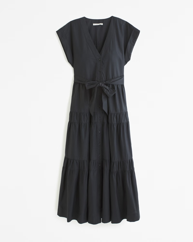 Tie Maxi Dress | Abercrombie & Fitch (US)
