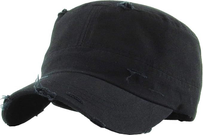Vintage Distressed Cadet Army Cap Basic Everyday Military Style Hat | Amazon (US)